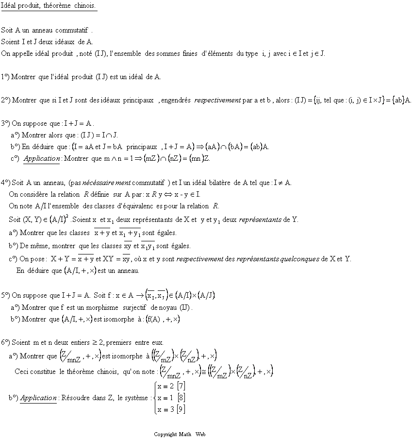 ideal principal, th�or�me chinois