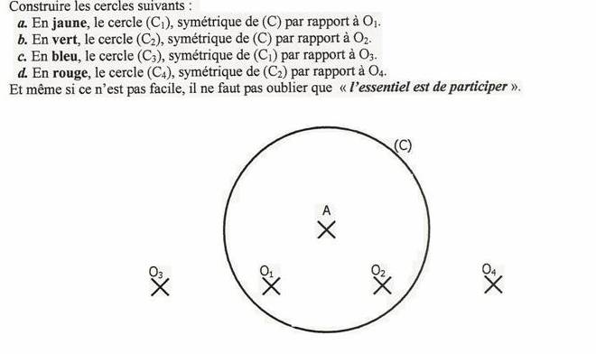 Exercice 10 : Symétrie centrale : Classe de 5ème